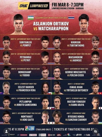 ONE Friday Fights 54: Ortikov vs. Watcharaphon movie poster