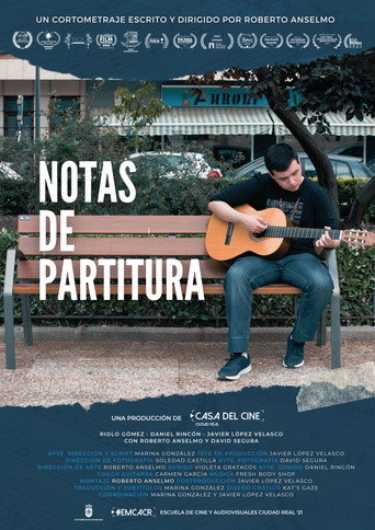 Notas de partitura movie poster
