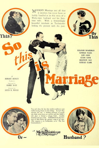 So This Is Marriage movie poster