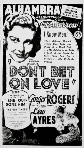 Don't Bet on Love movie poster
