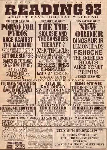 TOOL: Live at Reading Festival 1993 movie poster