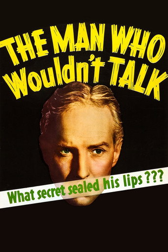 The Man Who Wouldn't Talk movie poster