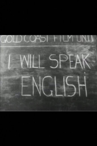 I Will Speak English movie poster