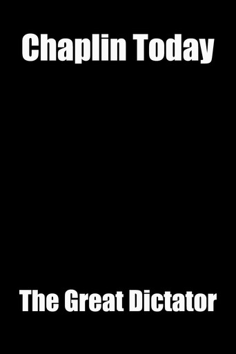Chaplin Today: The Great Dictator movie poster