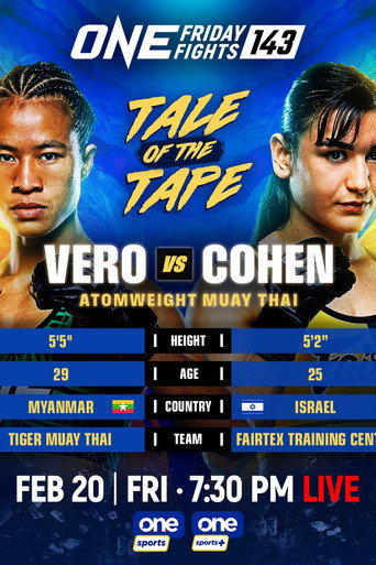 ONE Friday Fights 143: Vero vs. Shir Cohen movie poster