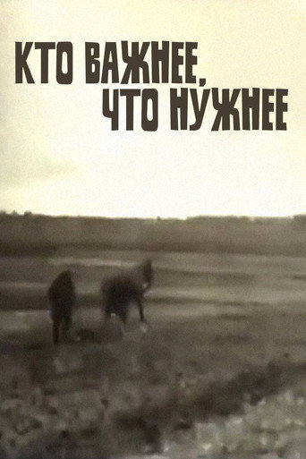 Who's More Important, What's More Necessary movie poster