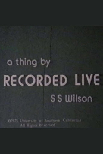 Recorded Live movie poster
