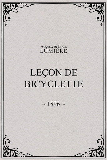 Leçon de bicyclette movie poster