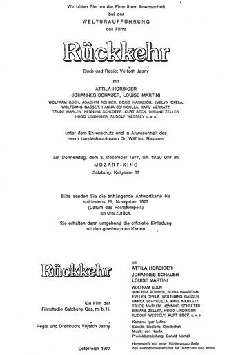 Die Rückkehr des alten Herrn movie poster